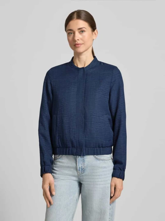 Zdjęcie produktu Bluzon o kroju regular fit z kołnierzem baseballowym model 'MELANEY' Vero Moda Ciemnoniebieski