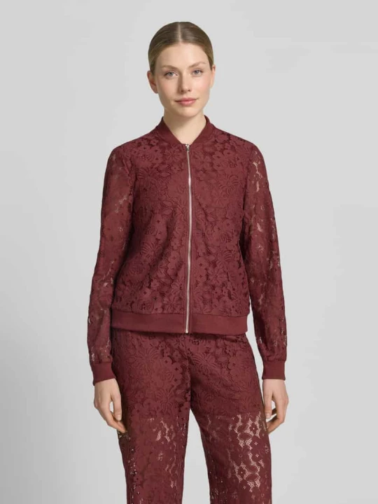 Zdjęcie produktu bluzon o kroju regular fit z mieszanki bawełny model 'HONEY' Vero Moda Bordowy