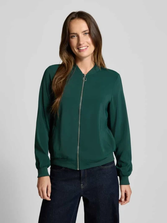 Zdjęcie produktu Bluzon o kroju regular fit z zamkiem błyskawicznym model ‘COCO’ Vero Moda Butelkowy zielony