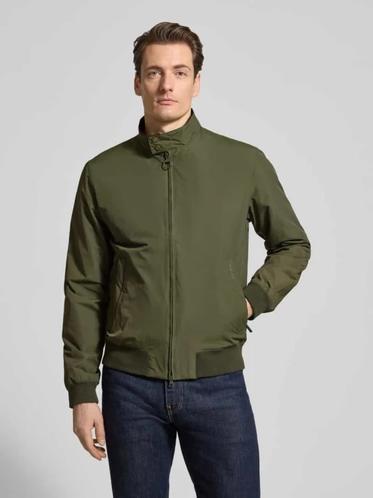 Zdjęcie produktu Kurtka blouson z kołnierzem stojącym krój regular fit model 'Royston' Barbour Oliwkowy