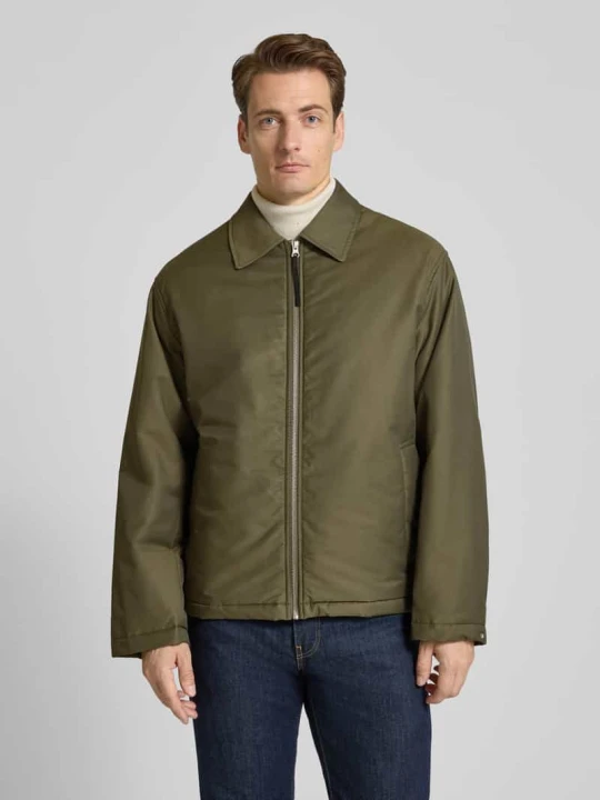 Zdjęcie produktu Bluzon o kroju relaxed fit z mieszanki bawełny model ‘CEDRIC’ Selected Homme Oliwkowy