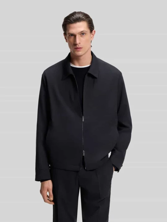 Zdjęcie produktu Bluzon o kroju relaxed fit z mieszanki wełny model 'CARPER' Boss Granatowy