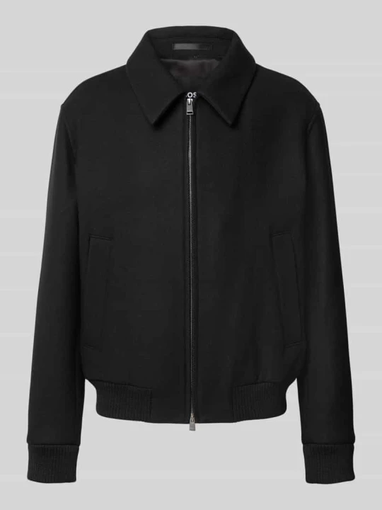 Zdjęcie produktu Bluzon o kroju relaxed fit z mieszanki wełny model 'H-Charly-264' Boss Czarny
