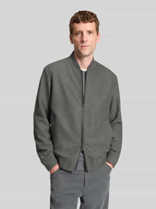 Zdjęcie produktu Bluzon o kroju slim fit z dodatkiem wełny model 'HANRY' Boss Jasnoszary