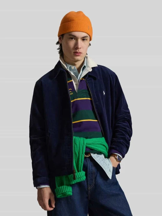Zdjęcie produktu Bluzon z fakturą sztruksu Polo Ralph Lauren Granatowy