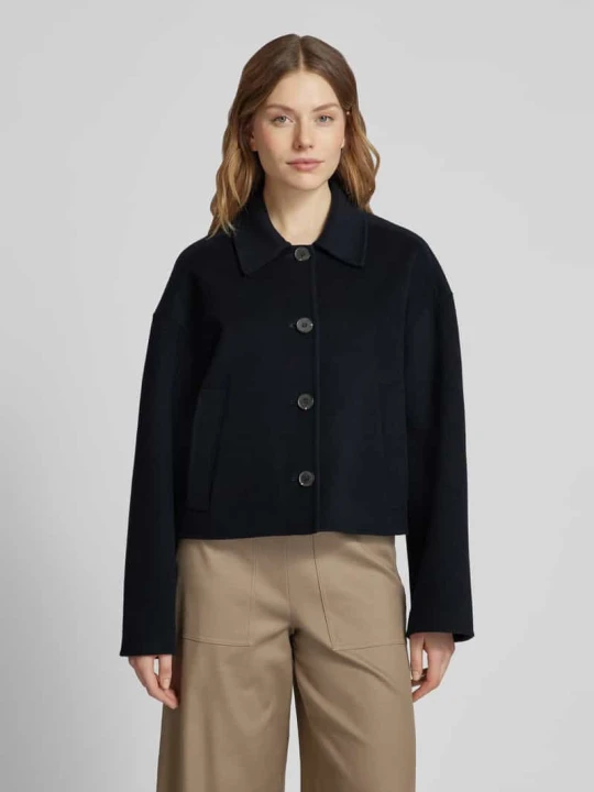 Zdjęcie produktu Bluzon z listwą guzikową damski model ‘JAIA’ IVY & OAK Granatowy
