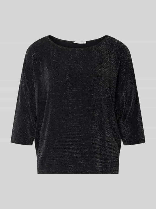Zdjęcie produktu Błyszczące t-shirt z rękaw o dł. 3 / 4 Christian Berg Czarny