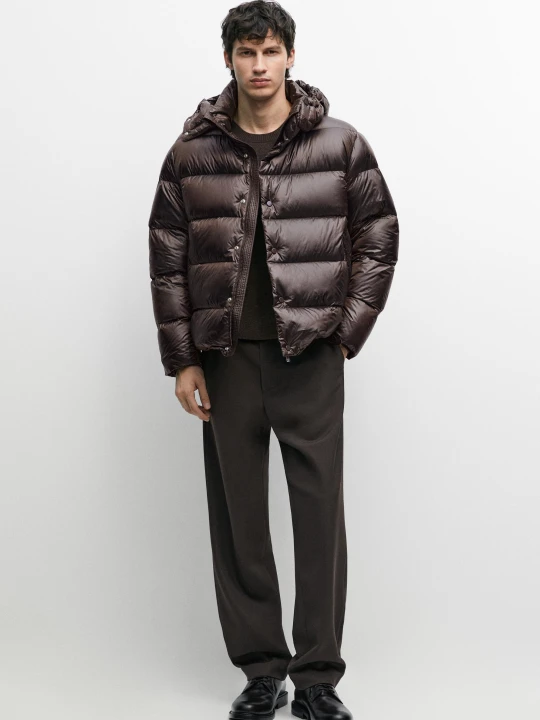 Zdjęcie produktu Kurtka Puchowa Shiny - Purpurowy - Massimo Dutti - Male