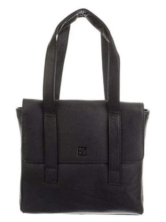 Zdjęcie produktu Bodenschatz Skórzana torebka w kolorze czarnym - 30 x 24 x 7 cm rozmiar: onesize