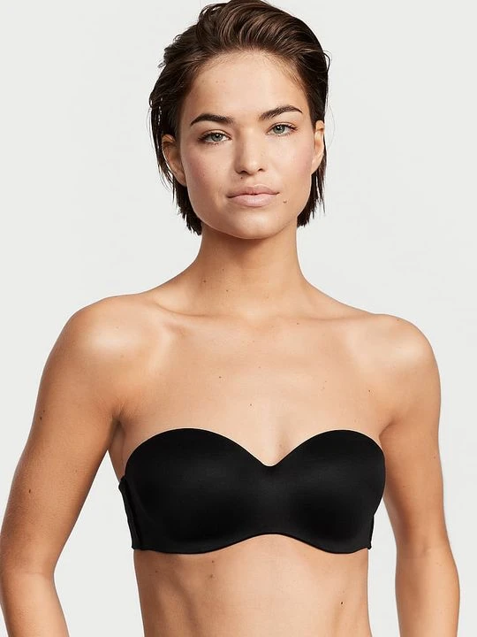 Zdjęcie produktu Body by Victoria Biustonosz lekko usztywniany bez ramiączek Strapless Victoria's Secret Czarny