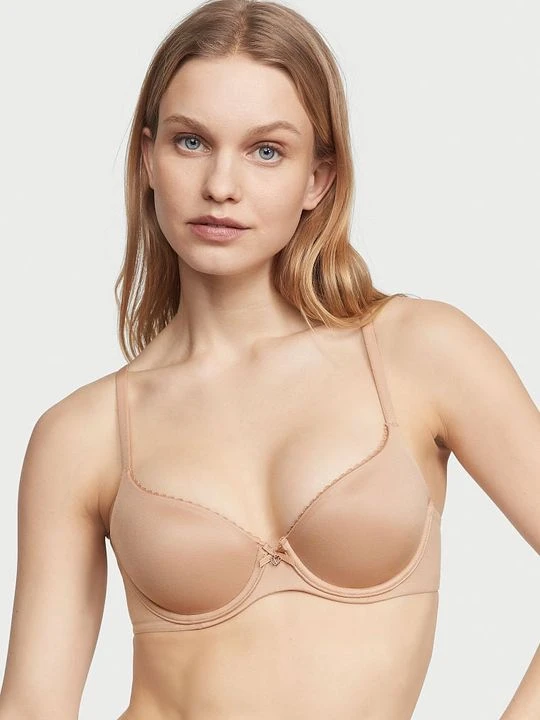 Zdjęcie produktu Body by Victoria Biustonosz lekko usztywniany Smooth Demi Victoria's Secret Beżowy
