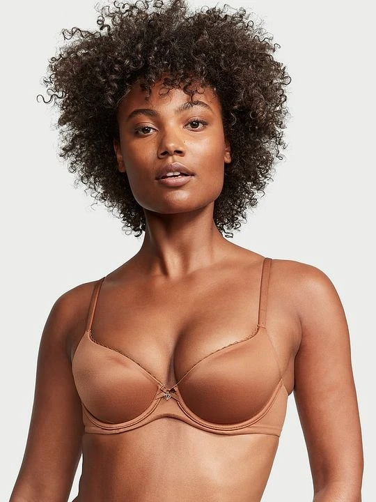 Zdjęcie produktu Body by Victoria Biustonosz lekko usztywniany Smooth Demi Victoria's Secret Brązowy