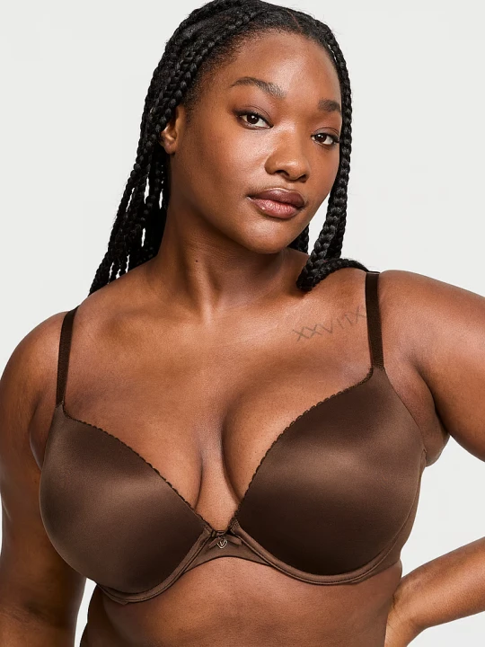 Zdjęcie produktu Body by Victoria Biustonosz lekko usztywniany Smooth Demi Victoria's Secret Brązowy