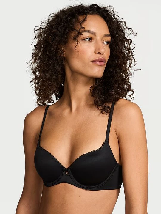 Zdjęcie produktu Body by Victoria Biustonosz lekko usztywniany Smooth Demi Victoria's Secret Czarny