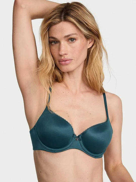 Zdjęcie produktu Body by Victoria Biustonosz lekko usztywniany Smooth Demi Victoria's Secret Niebieski