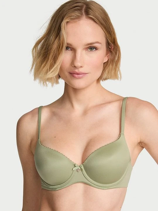 Zdjęcie produktu Body by Victoria Biustonosz lekko usztywniany Smooth Demi Victoria's Secret Zielony