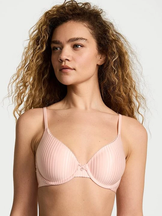Zdjęcie produktu Body by Victoria Biustonosz lekko usztywniany z mocno zabudowanymi miseczkami Victoria's Secret Różowy