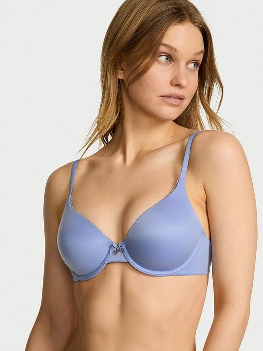 Zdjęcie produktu Body by Victoria Biustonosz lekko usztywniany z mocno zabudowanymi miseczkami Victoria's Secret Niebieski