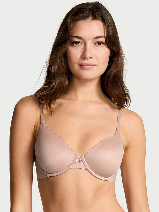 Zdjęcie produktu Body by Victoria Biustonosz lekko usztywniany z mocno zabudowanymi miseczkami Victoria's Secret Beżowy