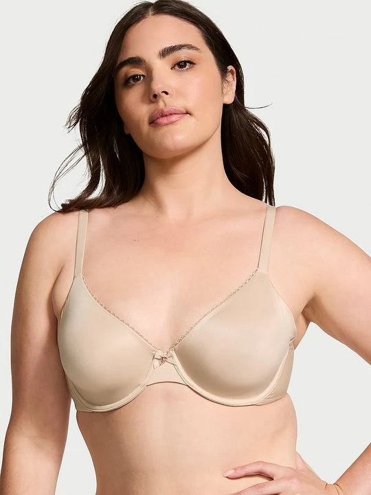 Zdjęcie produktu Body by Victoria Biustonosz nieusztywniany Invisible Lift Smooth Demi Victoria's Secret Beżowy