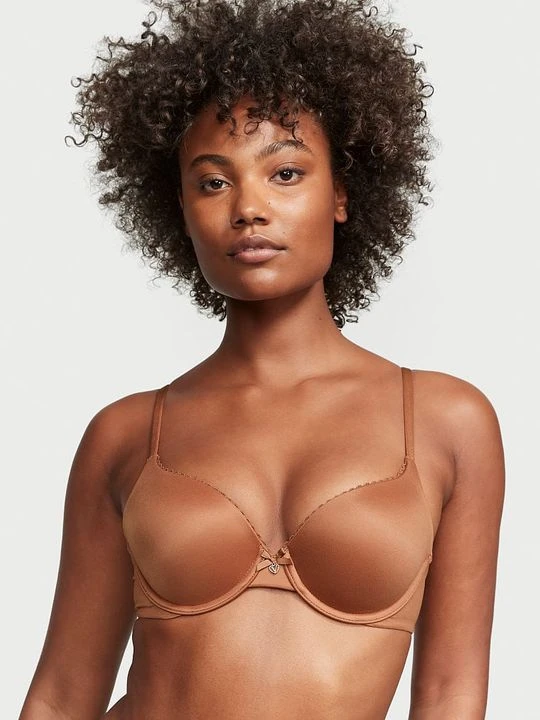 Zdjęcie produktu Body by Victoria Biustonosz push-up Perfect Shape Smooth Victoria's Secret Brązowy