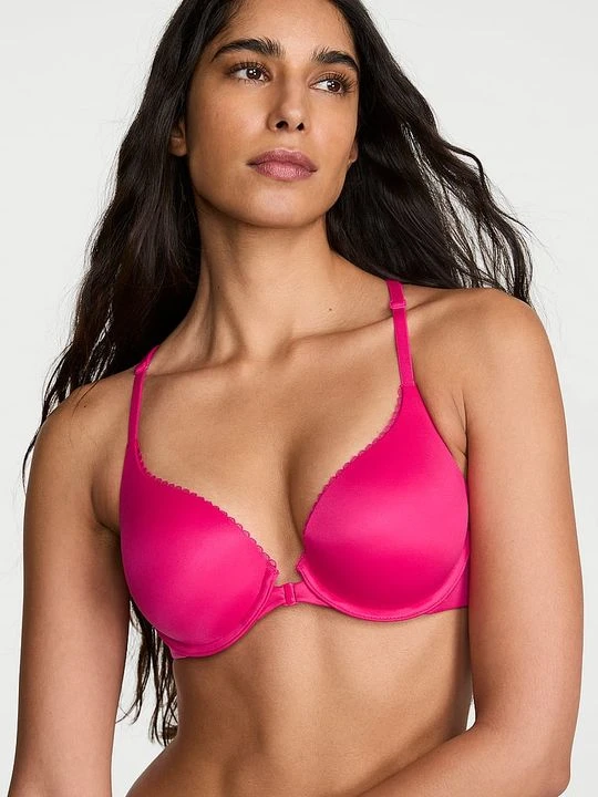 Zdjęcie produktu Body by Victoria Biustonosz push-up zapinany z przodu Racerback Victoria's Secret Różowy