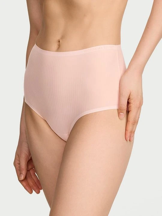 Zdjęcie produktu Body by Victoria Majtki z wysokim stanem Flex Shadow Stripe Brief Victoria's Secret Różowy
