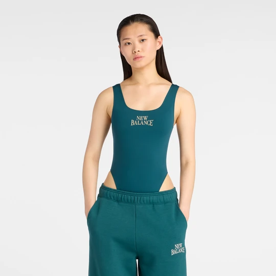 Zdjęcie produktu Body damskie New Balance WS61T61OAAV – zielone