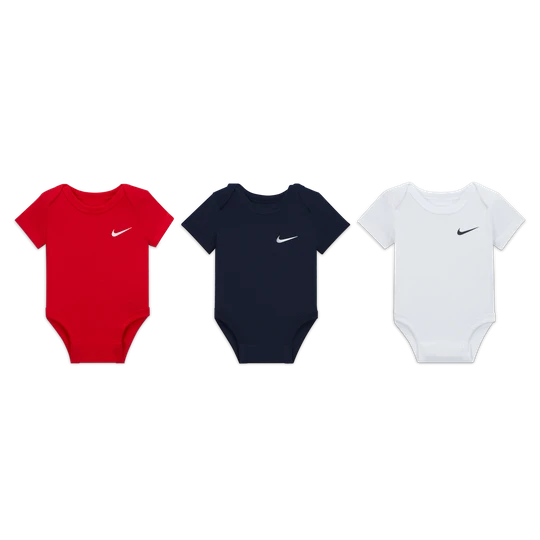 Zdjęcie produktu Body dla niemowląt Nike Swoosh (3 szt.) - Wielokolorowe