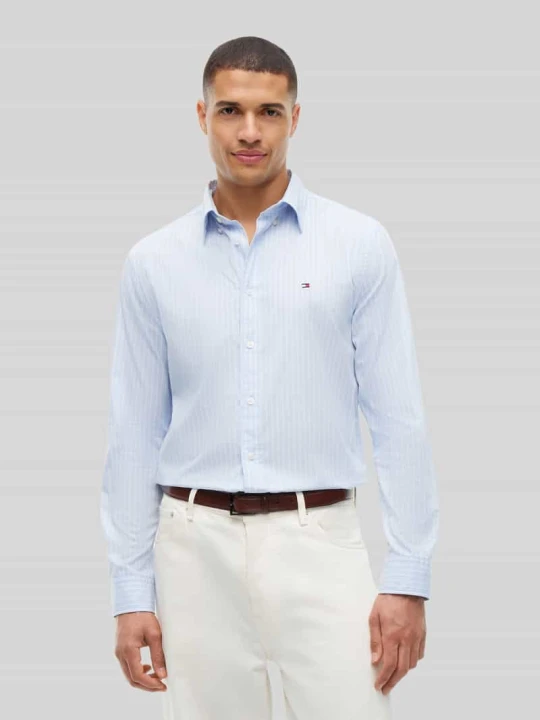 Zdjęcie produktu Body Fit koszula casualowa z czystej bawełny Tommy Hilfiger Błękitny