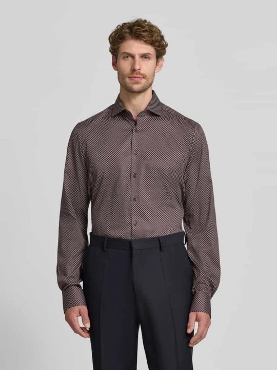 Zdjęcie produktu Body Koszula biznesowa o kroju slim fit z mieszanki bawełny OLYMP Level 5 Bordowy