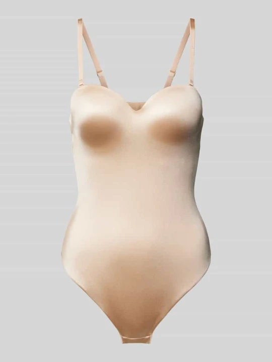 Zdjęcie produktu Body na regulowanych ramiączkach Dorina Beżowy