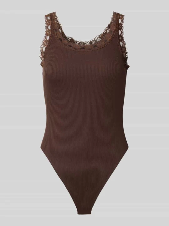 Zdjęcie produktu Body o kroju slim fit z mieszanka bawełny model 'VINI' Only Czekoladowy