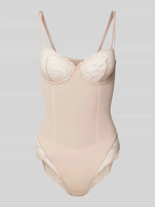 Zdjęcie produktu Body obszyte koronką Calvin Klein Beżowy