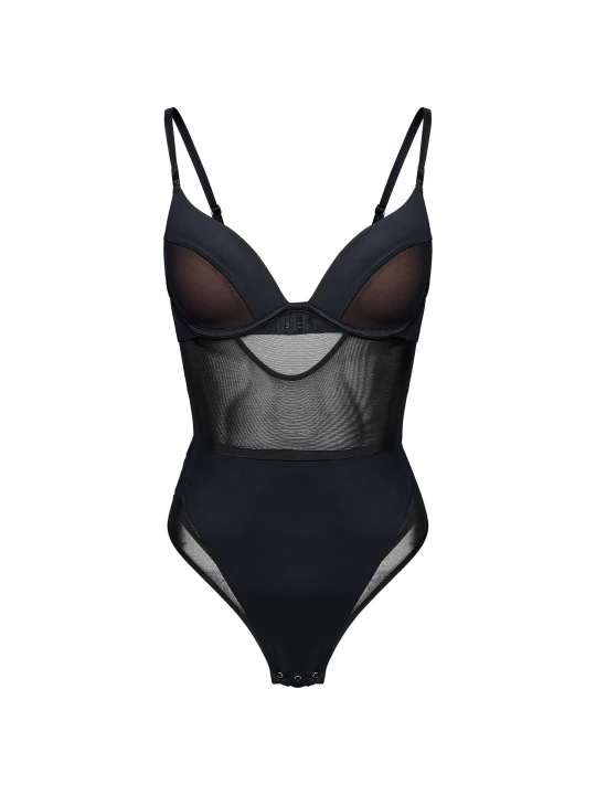 Zdjęcie produktu Body SEDUCE czarne push-up z odkrytymi plecami Esotiq