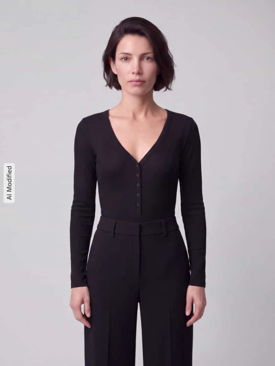 Zdjęcie produktu Body Slim Fit z czystej bawełny Jake*s Czarny