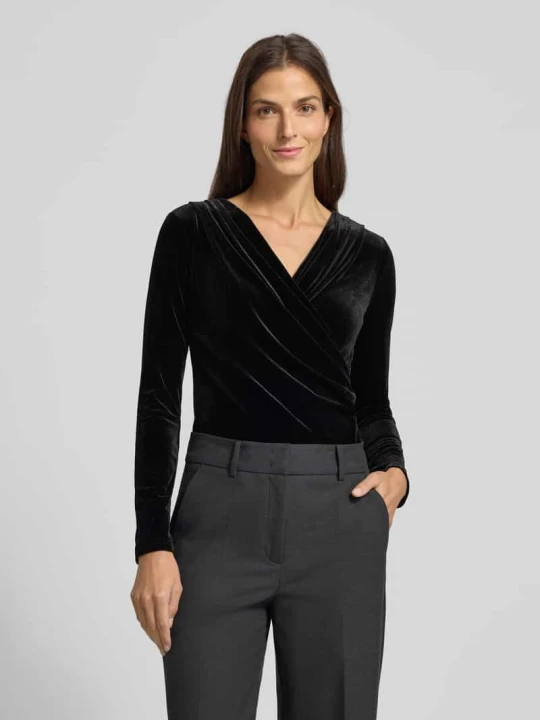 Zdjęcie produktu Body w kopertowym stylu model ‘Lione’ MbyM Czarny