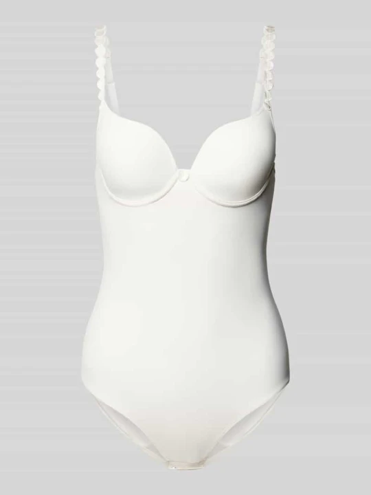 Zdjęcie produktu Body z dekoltem w kształcie serca model ‘Tom’ MARIE JO Złamany biały