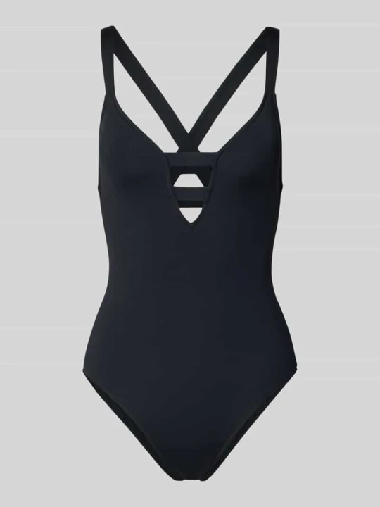 Zdjęcie produktu Kostium kąpielowy z dekoltem w serek Seafolly Czarny
