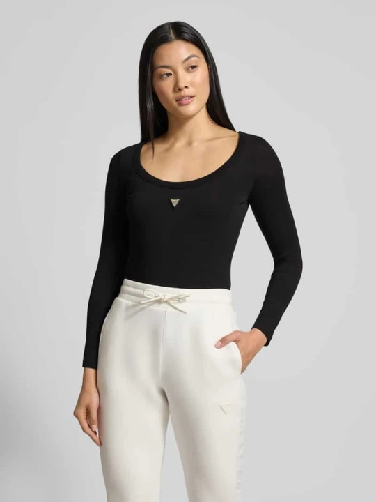 Zdjęcie produktu Body z detalem z etykietą model „COLETTE” Guess Czarny
