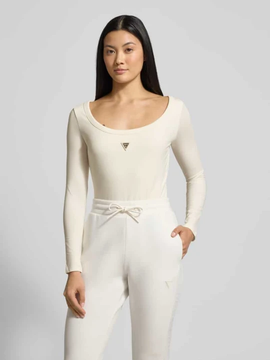 Zdjęcie produktu Body z detalem z etykietą model „COLETTE” Guess Złamany biały