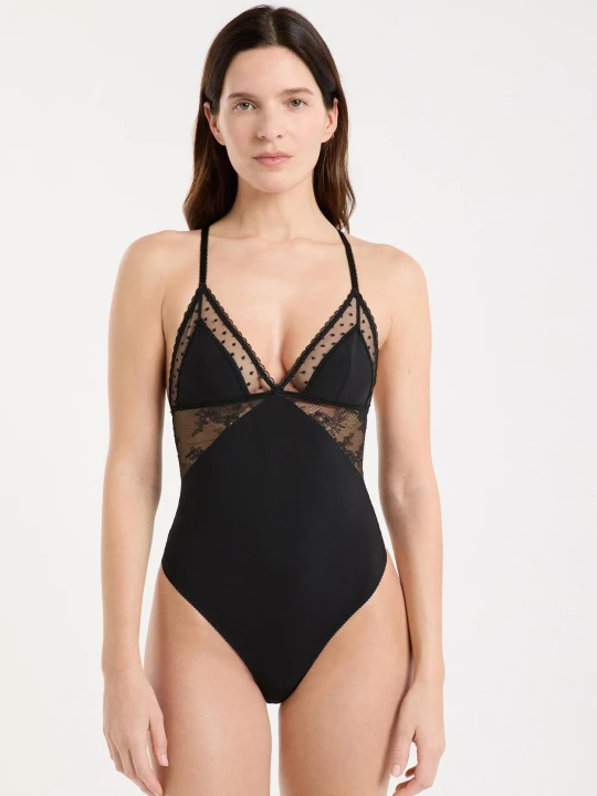 Zdjęcie produktu Body z haftem Etam czarny