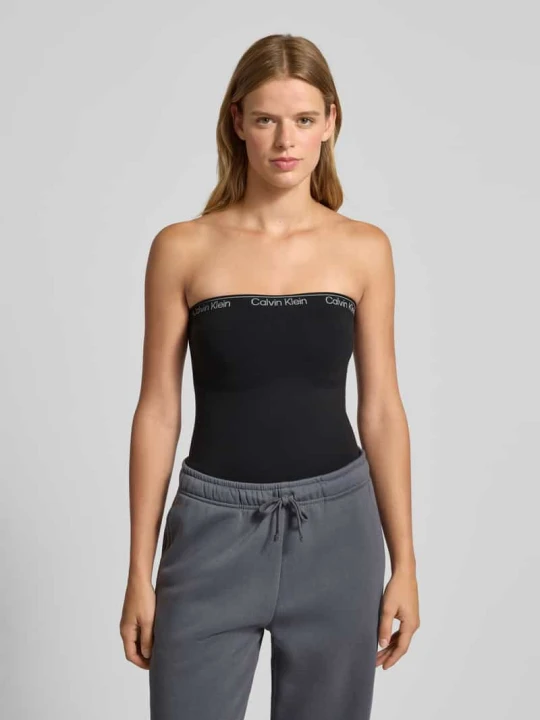 Zdjęcie produktu Body z wyhaftowanym logo model ‘Icon’ Calvin Klein Czarny
