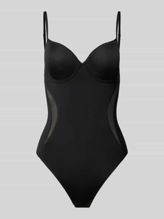 Zdjęcie produktu Body z zapięciem na haftkę Boss Czarny