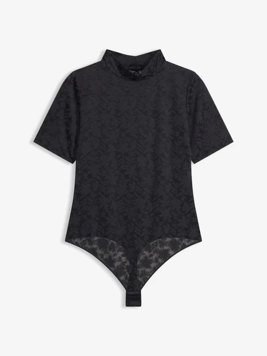 Zdjęcie produktu Body ze stringami z miękkiego materiału BonPrix czarny