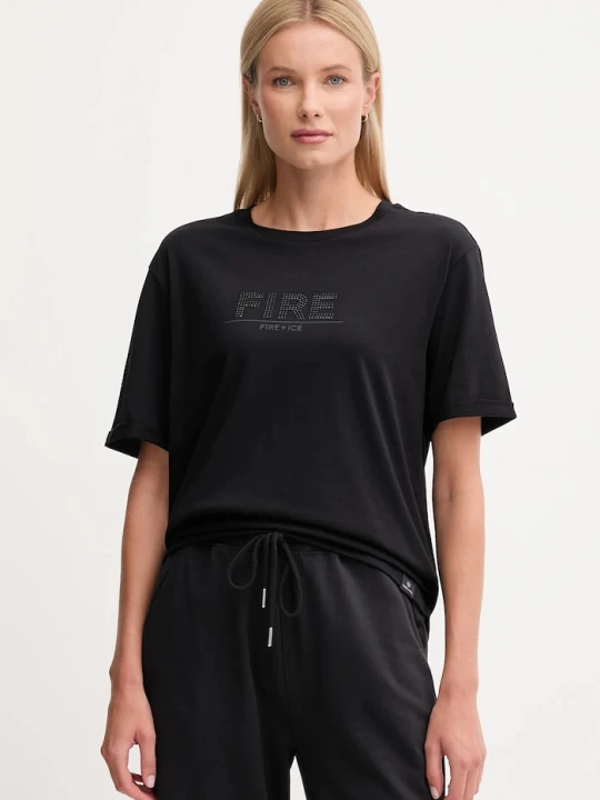 Zdjęcie produktu BOGNER Fire+Ice t-shirt bawełniany SINJA Bogner Fire + Ice czarny