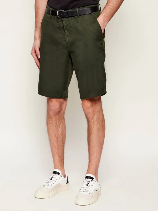 Zdjęcie produktu Bogner Lniane szorty chino COLE-G6 | Regular Fit oliwkowy