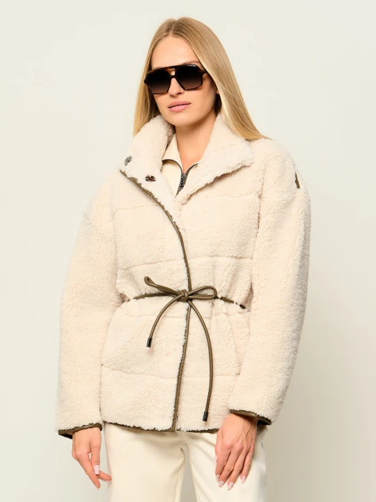 Zdjęcie produktu Bogner Polarowa kurtka Kimberly | Loose fit | shearling kremowy
