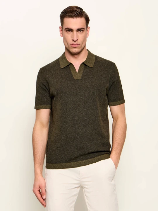 Zdjęcie produktu Bogner Polo LYON-2 | Regular Fit | z dodatkiem jedwabiu i kaszmiru oliwkowy