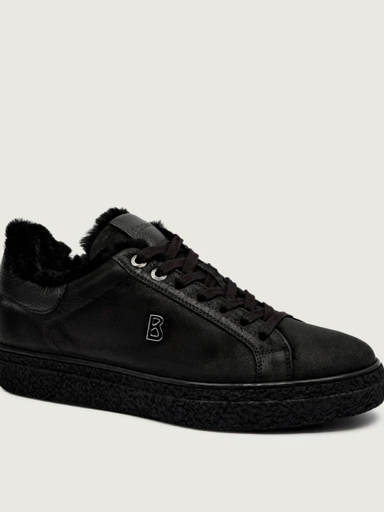 Zdjęcie produktu Bogner Skórzane sneakersy CLEVELAND 10 | z dodatkiem wełny czarny